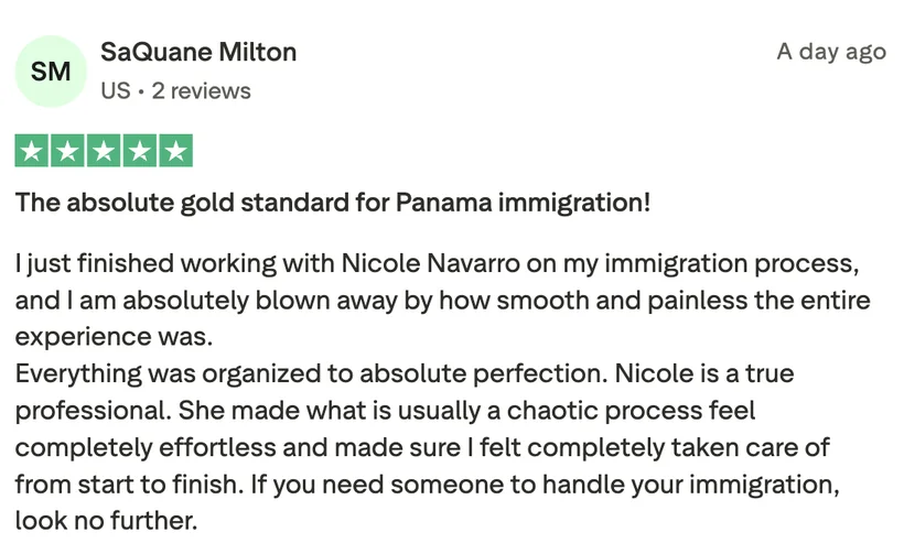 Trustpilot review by SaQuane Milton: the absolute gold standard, five stars