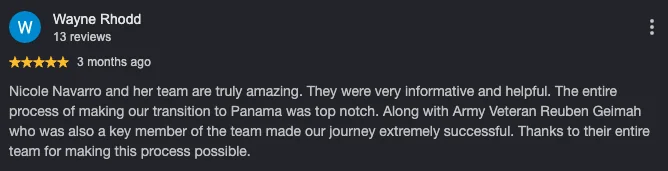Google review by Wayne Rhodd about the team, five stars