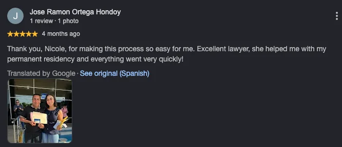 Google review by Jose Ramon Ortega Hondoy, five stars